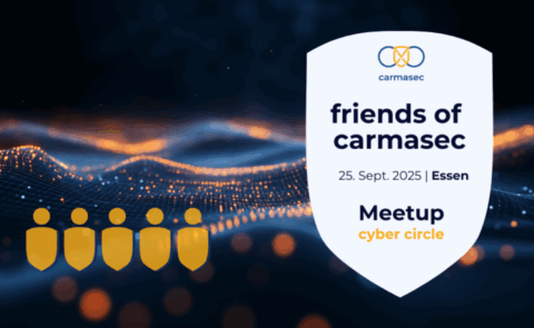 Werbebanner für das Carmasec-Meetup „Friends of Carmasec – Cyber Circle